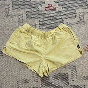 yellow patagonia shorts